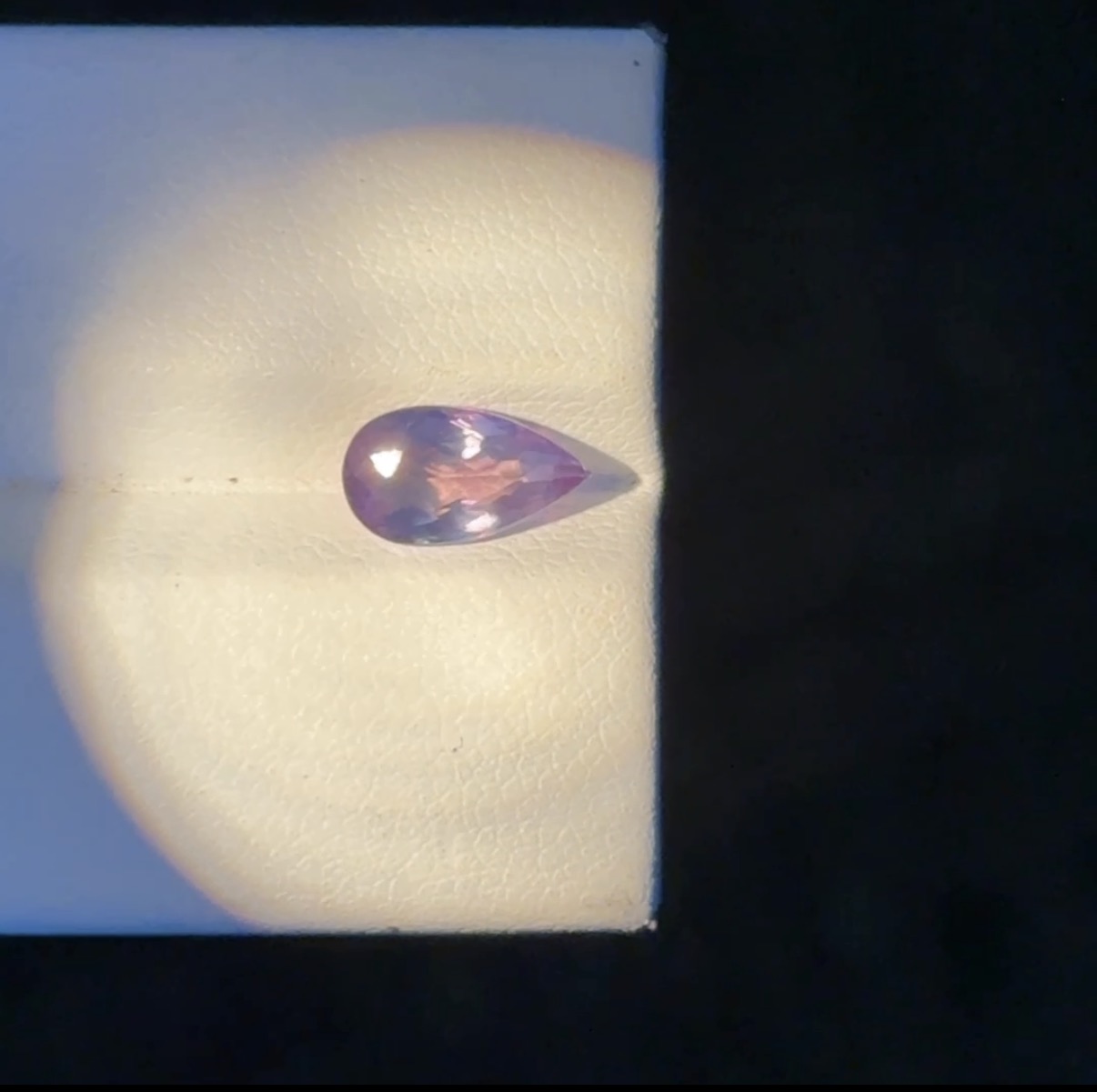 natural color changing Alexandrite pear