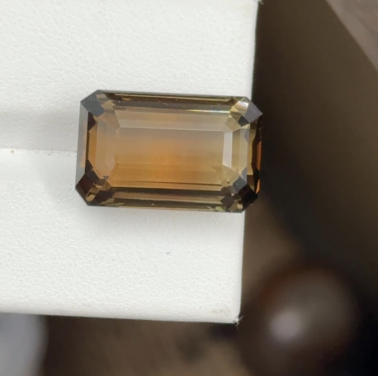 natural bi colour tourmaline octagon - Image 3