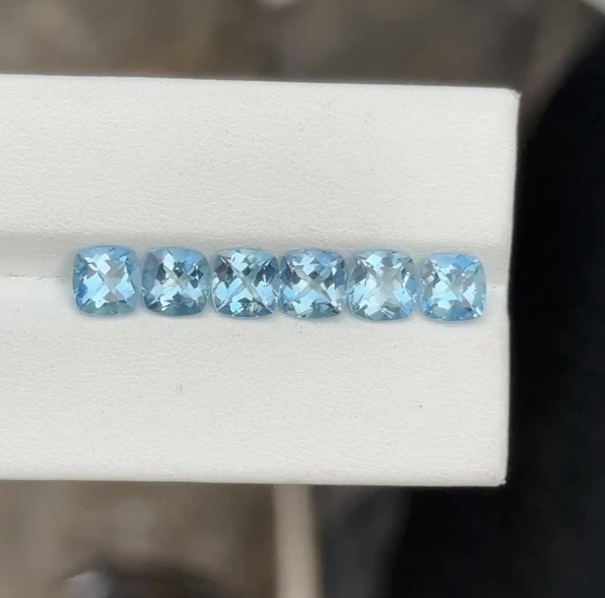 Natural Santamaria Aquamarine 6x6mm - Image 4