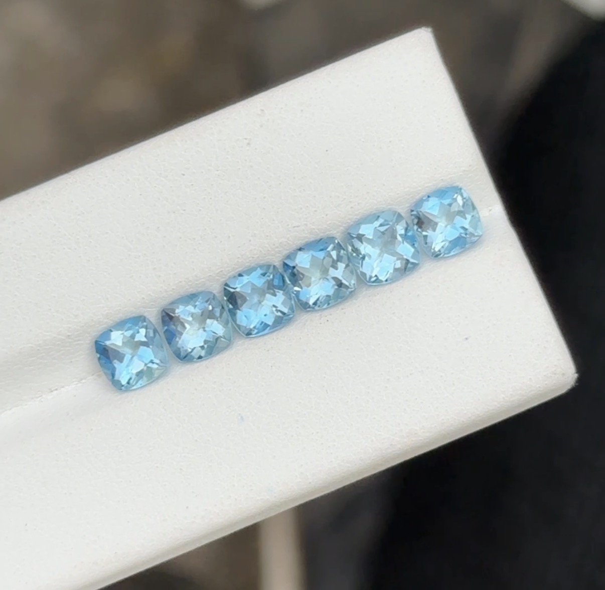 Natural Santamaria Aquamarine 6x6mm - Image 3
