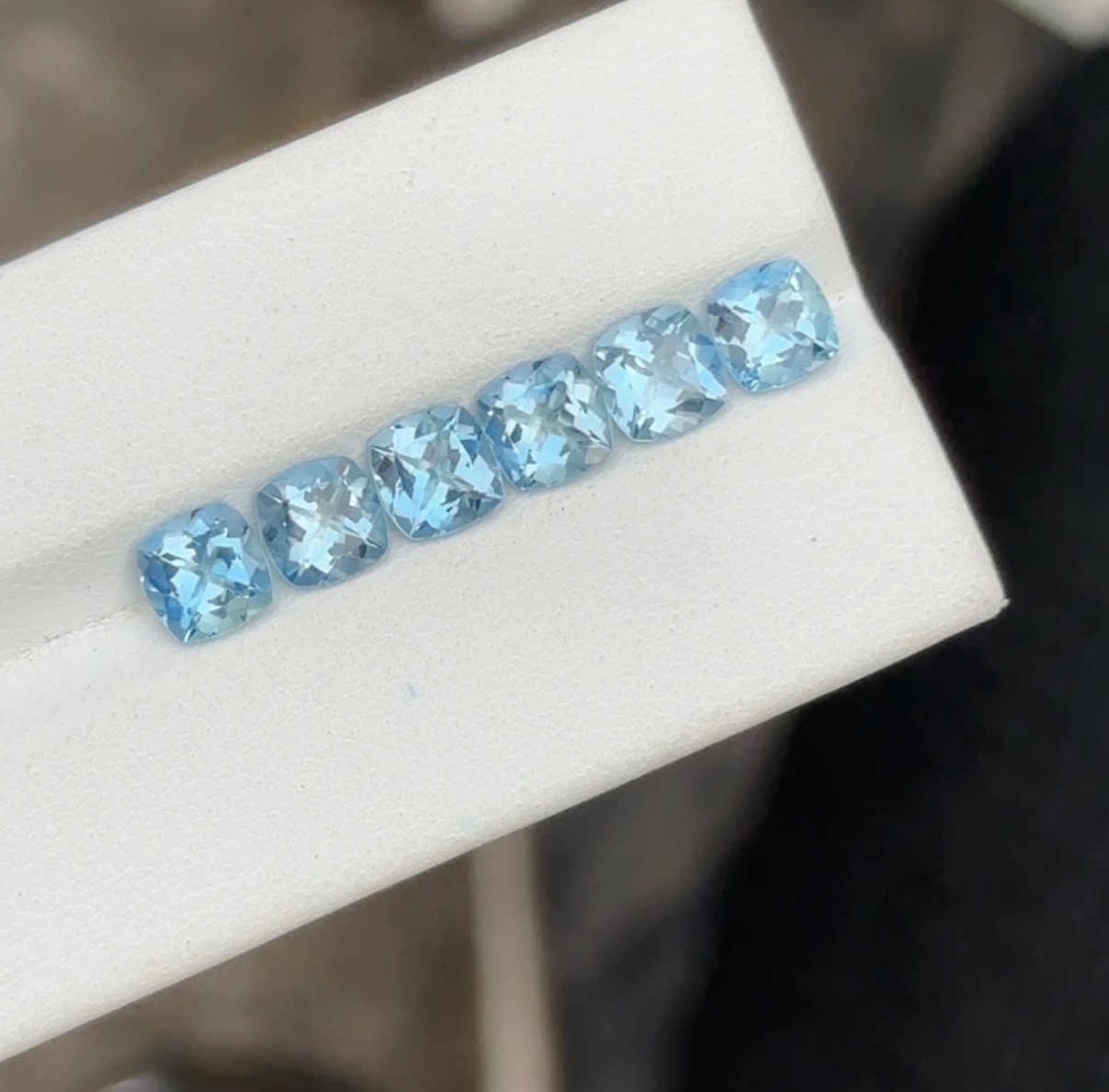 Natural Santamaria Aquamarine 6x6mm - Image 2